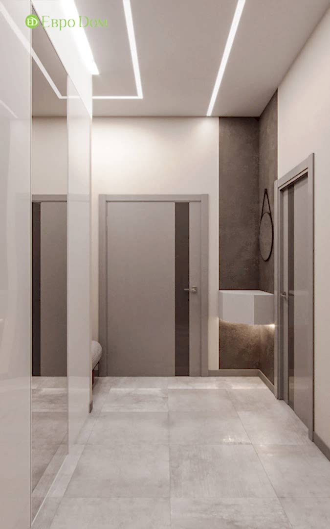 Дизайн интерьера трехкомнатной квартиры 130 кв. м в стиле эко-минимализм. Фото 015