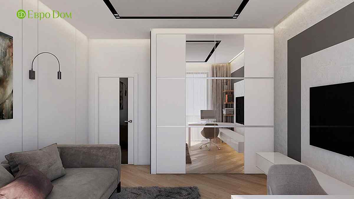 Дизайн интерьера трехкомнатной квартиры 130 кв. м в стиле эко-минимализм. Фото 017