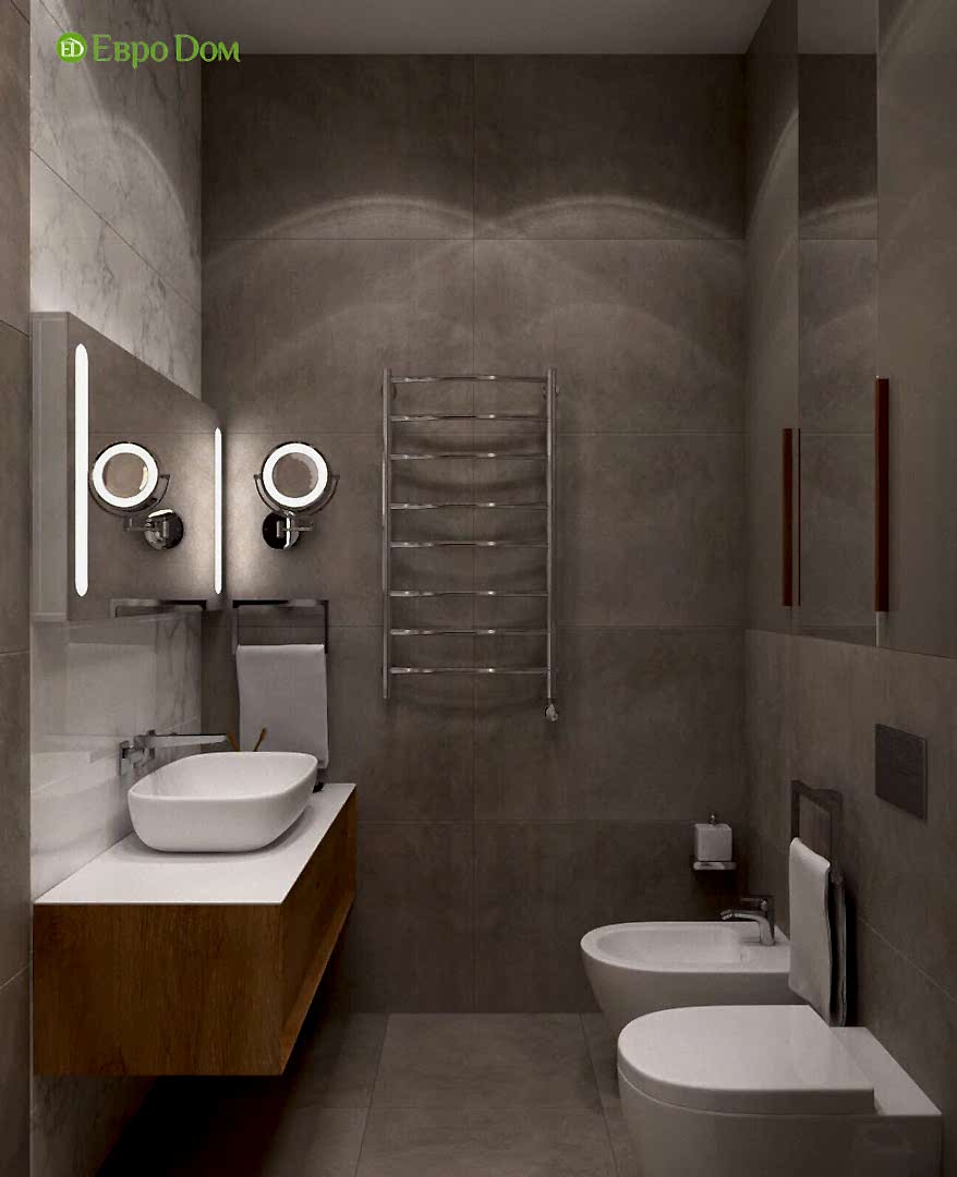 Дизайн интерьера трехкомнатной квартиры 130 кв. м в стиле эко-минимализм. Фото 025