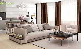 Дизайн интерьера четырехкомнатной квартиры 123 кв.м. по адресу г. Алматы, ул. Зоологическая, д. 30, к. 2. Фото 2