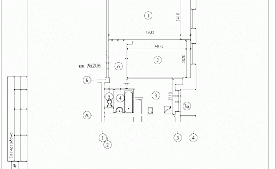 Перепланировка 2-комнатной квартиры 52 кв.м. по адресу г. Алматы, ул. Марксистская. Фото 1