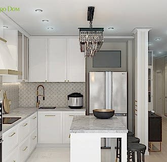 Дизайн четырехкомнатной квартиры 103 кв. м в стиле ар-деко. Фото проекта