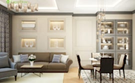 Дизайн интерьера трехкомнатной квартиры 82 кв.м. по адресу г. Алматы, пр. Вернадского, д. 105, корп. 4, ЖК «Елена». Фото 1