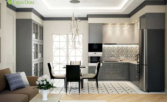 Дизайн интерьера трехкомнатной квартиры 82 кв.м. по адресу г. Алматы, пр. Вернадского, д. 105, корп. 4, ЖК «Елена». Фото 4