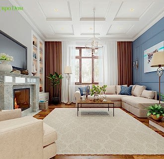 Дизайн интерьера коттеджа 413 кв. м в английском стиле. Фото проекта