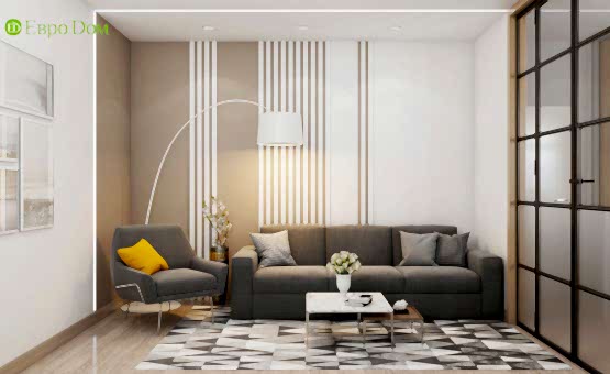 Дизайн интерьера четырехкомнатной квартиры 106 кв.м. по адресу МО, г. Видное, ул. Олимпийская деревня, д. 1, корп, 1, ЖК «Битцевские холмы». Фото 2