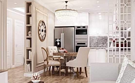 Дизайн интерьера трехкомнатной квартиры