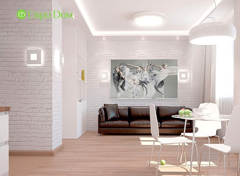 Дизайн гостиной однокомнатной квартиры в современном стиле