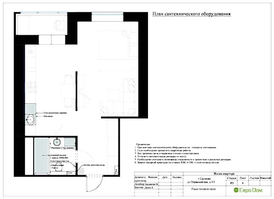 Современные идеи расположения сантехники в однокомнатной квартире