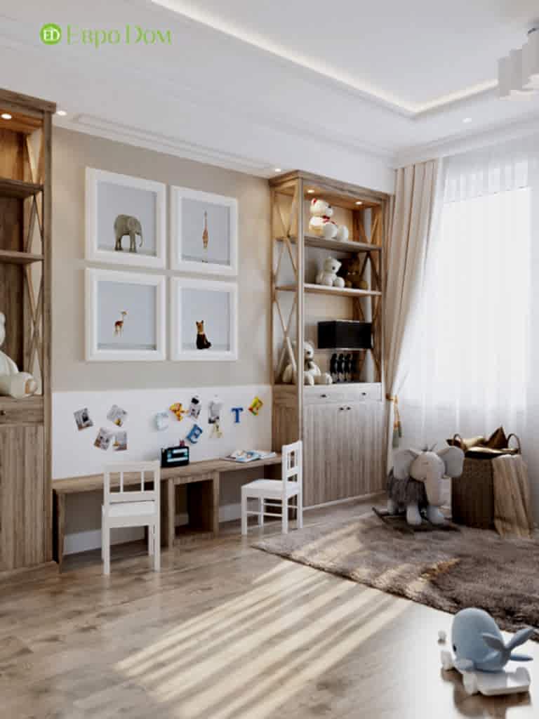 Дизайн-проект квартиры в стиле неоклассика. Игровая зона в детской