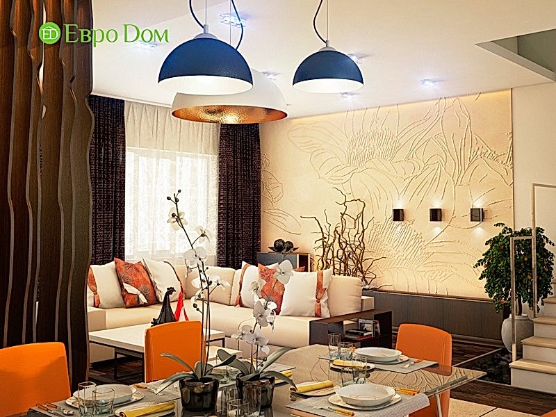 Современные коттеджи внутри; дизайн в фото