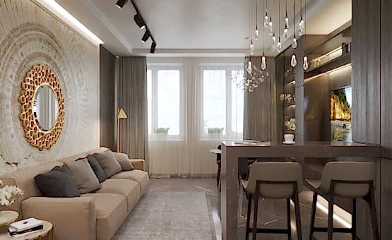 Дизайн интерьера 2-комнатной квартиры