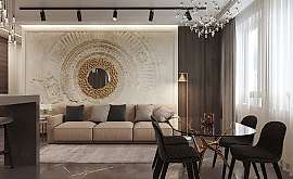 Дизайн интерьера 2-комнатной квартиры 64 кв.м. по адресу г. Алматы, Серпуховский вал, д. 3. Фото 2