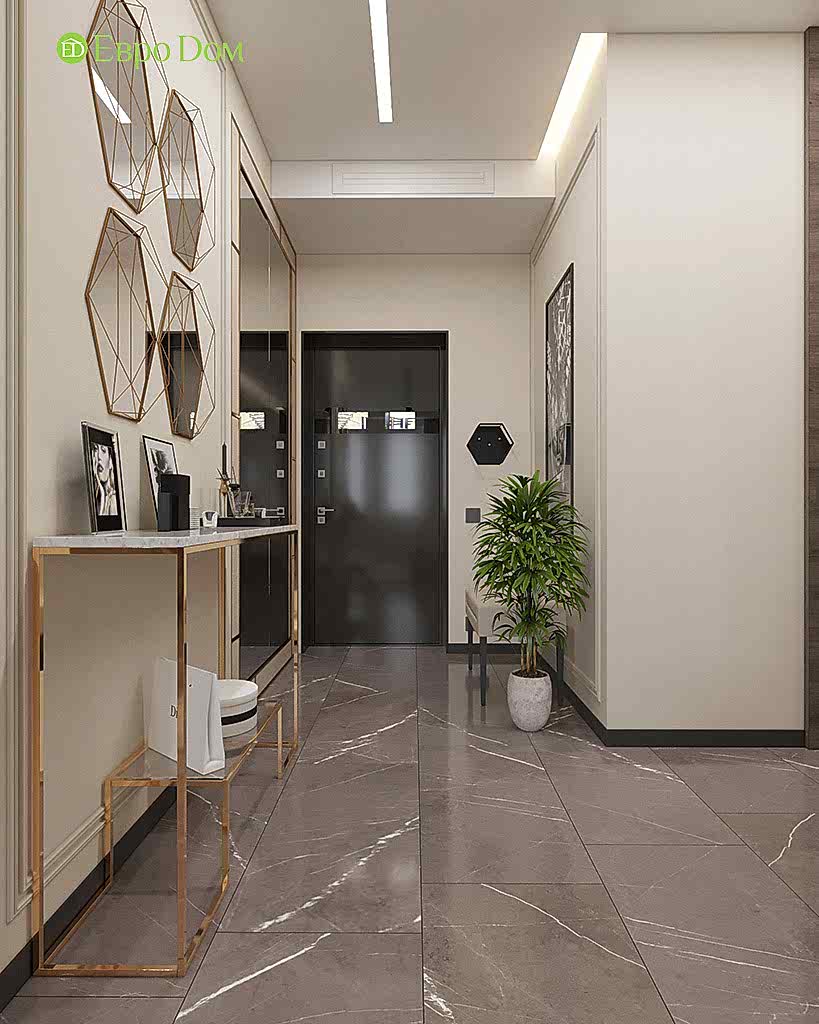 Дизайн 2-комнатной квартиры 64 кв. м в стиле ар-деко. Фото 010