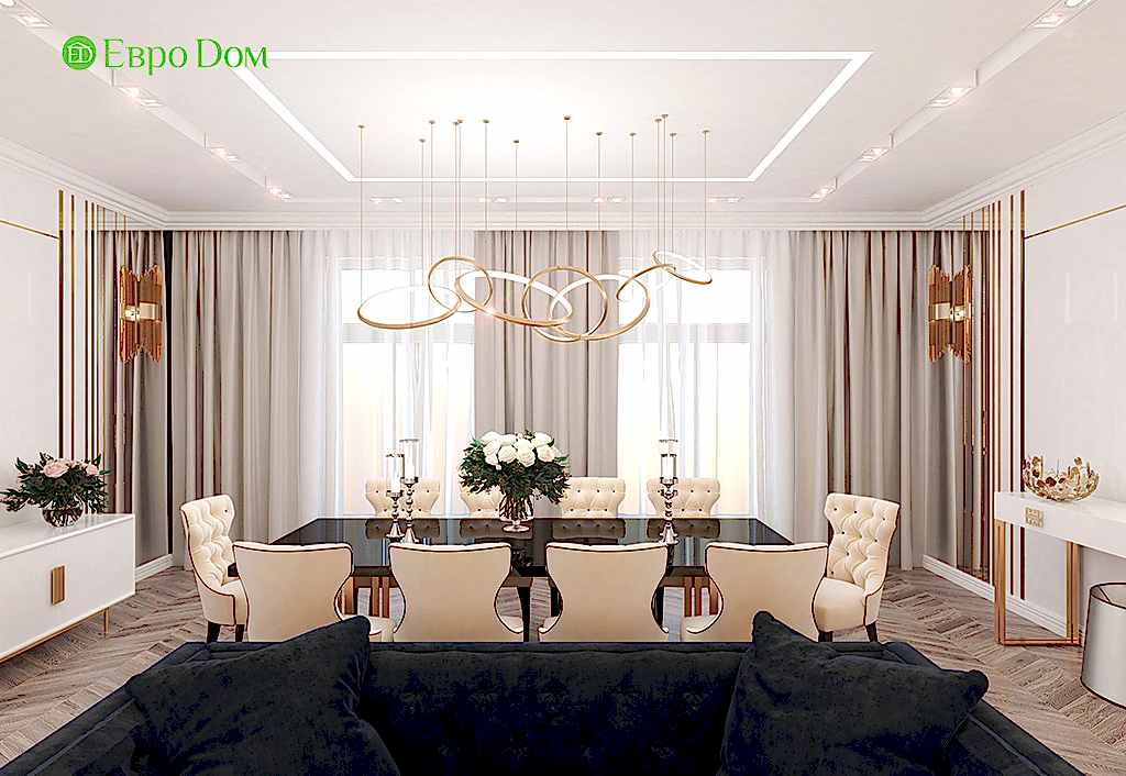 Дизайн 4-комнатной квартиры в стиле ар-деко. Фото 03