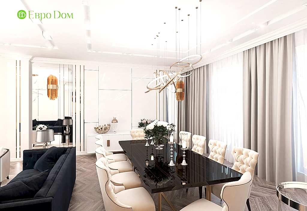 Дизайн 4-комнатной квартиры в стиле ар-деко. Фото 04