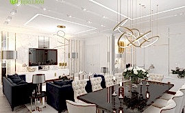 Дизайн интерьера 4-комнатной квартиры 209 кв.м. по адресу г. Махачкала. Фото 3