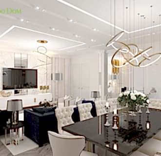 Дизайн четырехкомнатной квартиры 209 кв. м в стиле ар-деко. Фото проекта