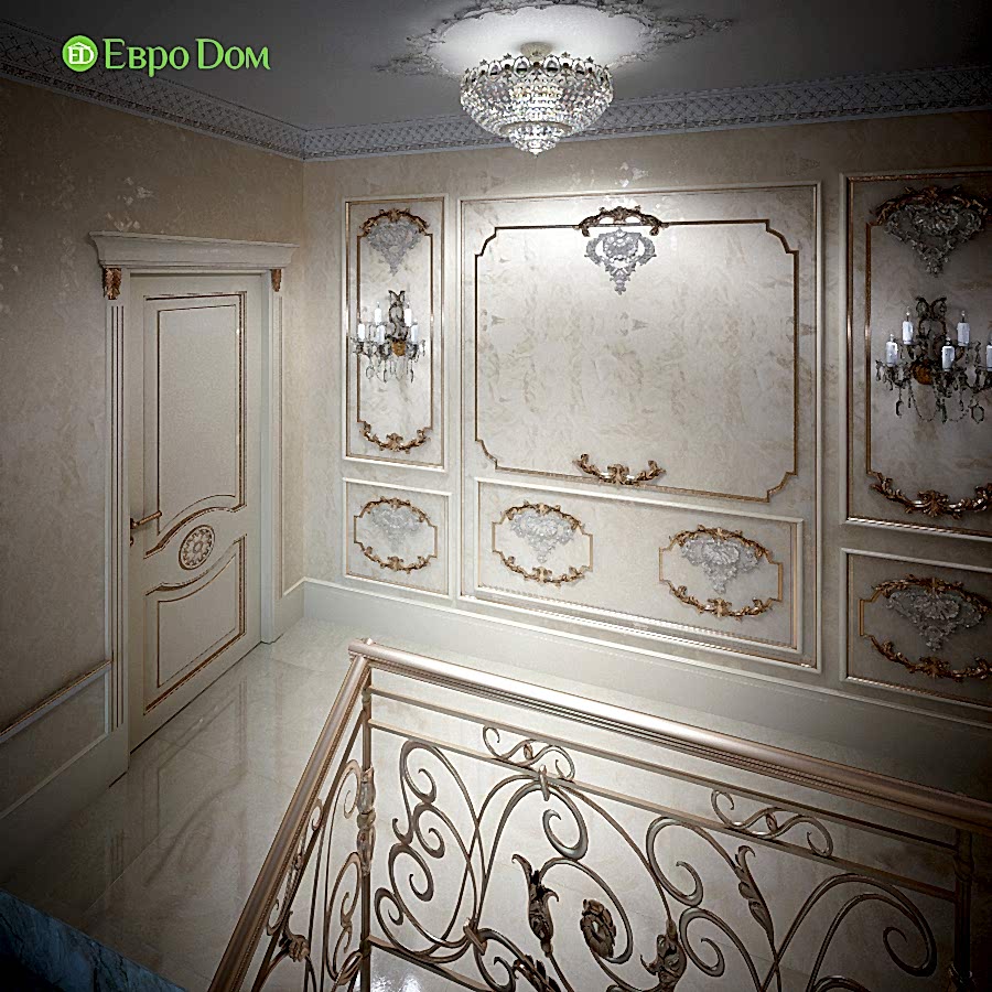 Дизайн интерьера коттеджа 251 кв. м в стиле барокко. Фото 05