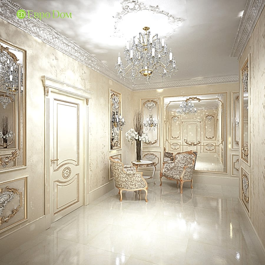 Дизайн интерьера коттеджа 251 кв. м в стиле барокко. Фото 014