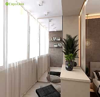 Дизайн однокомнатной квартиры 41 кв. м в современном стиле. Фото проекта