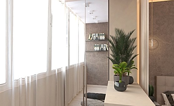 Дизайн интерьера 1-комнатной квартиры 41 кв.м. по адресу г. Красногорск, ул. Истринская, 13А. Фото 2