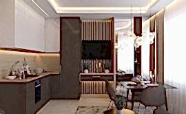 Дизайн интерьера 1-комнатной квартиры 41 кв.м. по адресу г. Красногорск, ул. Истринская, 13А. Фото 4