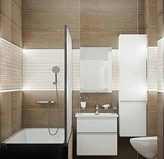 Дизайн двухкомнатной квартиры 52 кв. м в современном стиле. Фото проекта