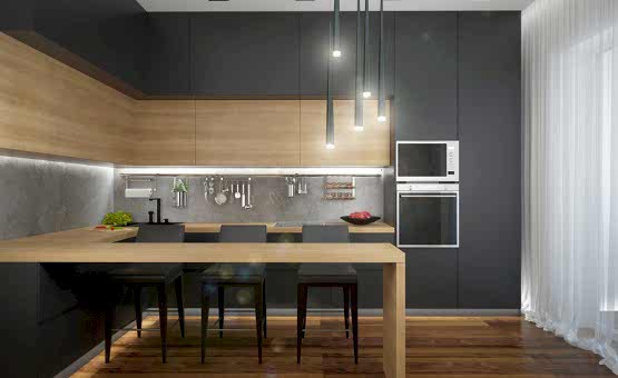 Дизайн интерьера 2-комнатной квартиры 93 кв.м. по адресу г. Алматы, ул. Мельникова, д. 3, корп. 2. Фото 3