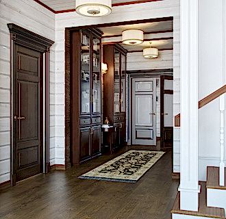 Дизайн коттеджа 100 кв. м в классическом стиле. Фото проекта