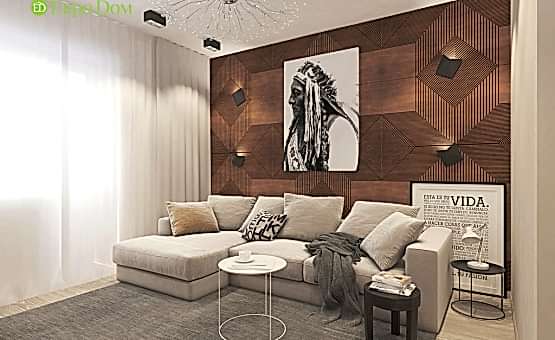 Дизайн интерьера 2-комнатной квартиры 57 кв.м. по адресу МО, Красногорский р-н, п. Отрадное д. 11, к. 1. Фото 2