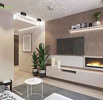 Дизайн двухкомантной квартиры 57 кв. м в современном стиле. Фото проекта