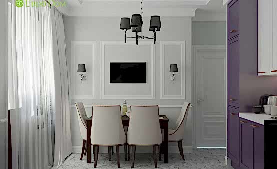 Дизайн интерьера 2-комнатной квартиры 60 кв.м. по адресу г. Алматы, Астрадамский пр-д, д. 4а, к. 2, ЖК Северные ворота. Фото 4