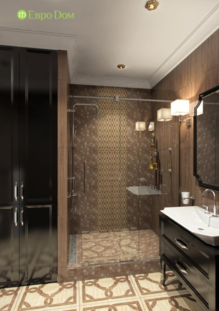 Дизайн трехкомнатной квартиры в английском стиле. Фото 04