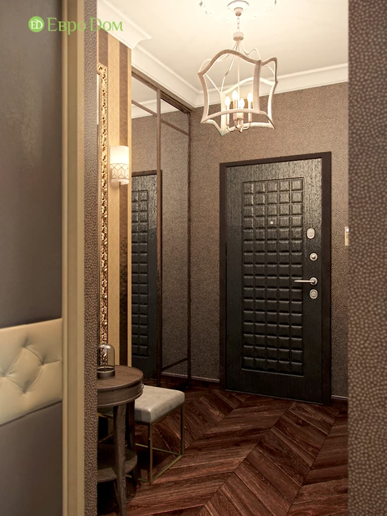 Дизайн трехкомнатной квартиры в английском стиле. Фото 011