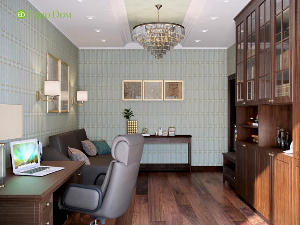 Дизайн трехкомнатной квартиры в английском стиле. Фото 012