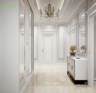 Дизайн трехкомнатной квартиры 90 кв. м в стиле неоклассика. Фото проекта