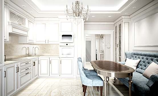 Дизайн интерьера квартиры 90 кв.м. по адресу г. Алматы, Мосфильмовская, д. 88, к. 3, ЖК Мосфильмовский. Фото 4