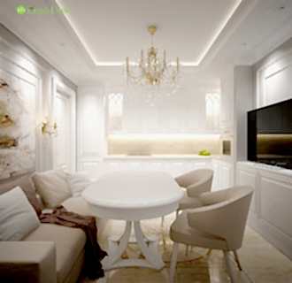 Дизайн трехкомнатной квартиры 60 кв. м в стиле неоклассика. Фото проекта