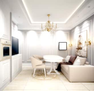 Дизайн трехкомнатной квартиры 60 кв. м в стиле неоклассика. Фото проекта