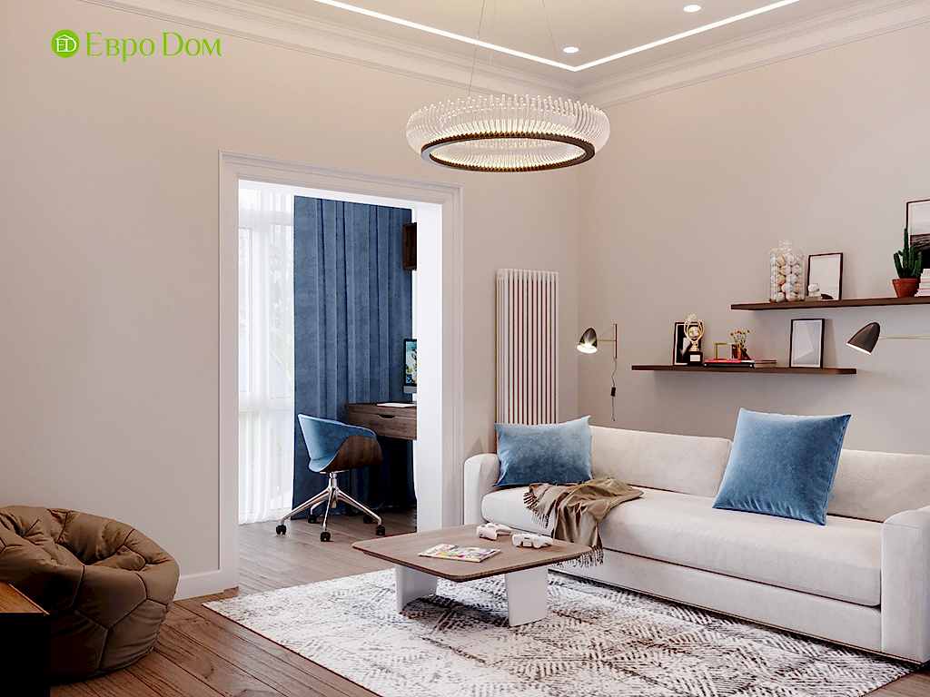 Дизайн 4-комнатной квартиры в современном стиле. Фото 02