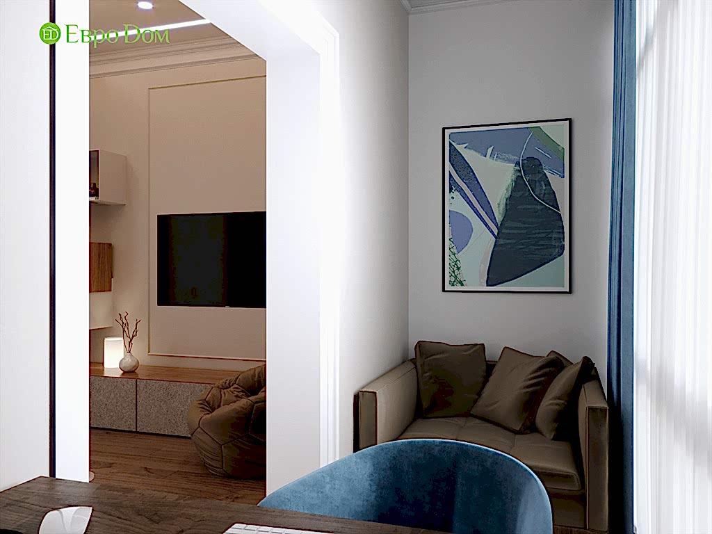 Дизайн 4-комнатной квартиры в современном стиле. Фото 09