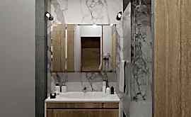 Дизайн интерьера 1-комнатной квартиры 40 кв.м. по адресу г. Алматы, ул. Новодмитровская, д 2, ЖК Савеловский Сити. Фото 1