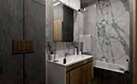 Дизайн интерьера 1-комнатной квартиры 40 кв.м. по адресу г. Алматы, ул. Новодмитровская, д 2, ЖК Савеловский Сити. Фото 2