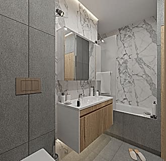 Дизайн однокомнатной квартиры 40 кв. м в современном стиле. Фото проекта