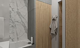 Дизайн интерьера 1-комнатной квартиры 40 кв.м. по адресу г. Алматы, ул. Новодмитровская, д 2, ЖК Савеловский Сити. Фото 3