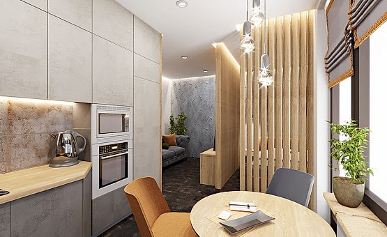 Дизайн интерьера 1-комнатной квартиры