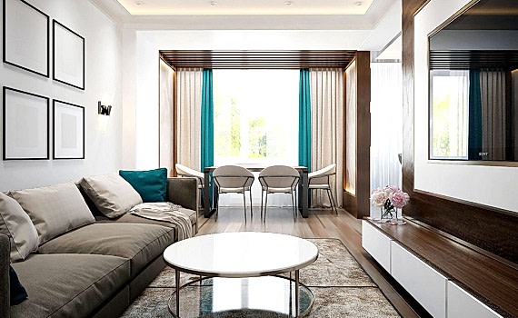 Дизайн трехкомнатной квартиры 85 кв. м в современном стиле. Фото проекта