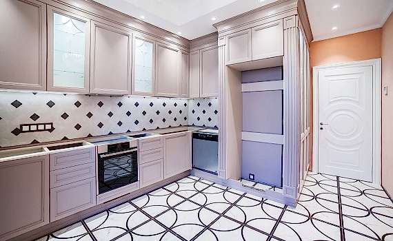 Ремонт трехкомнатной квартиры 138 кв. м в современном стиле. Фото проекта