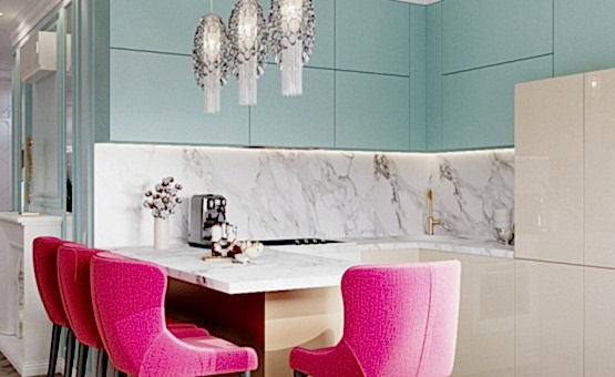 Дизайн интерьера 4-комнатной квартиры 110 кв.м. по адресу г. Алматы, ул. Лобачевского, д. 118, к. 2. Фото 4